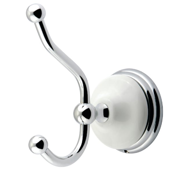 Victorian Robe Hook, Polished Chrome
